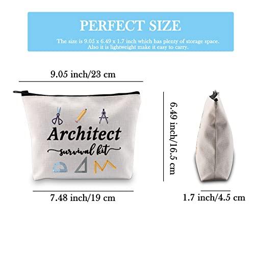 GJTIM GJTIM Architecture Gifts Architecture Student Gift Architect Survival Kit Zipper Pouch Funny Makeup Bag for Architects (Survival Kit Architect bag)