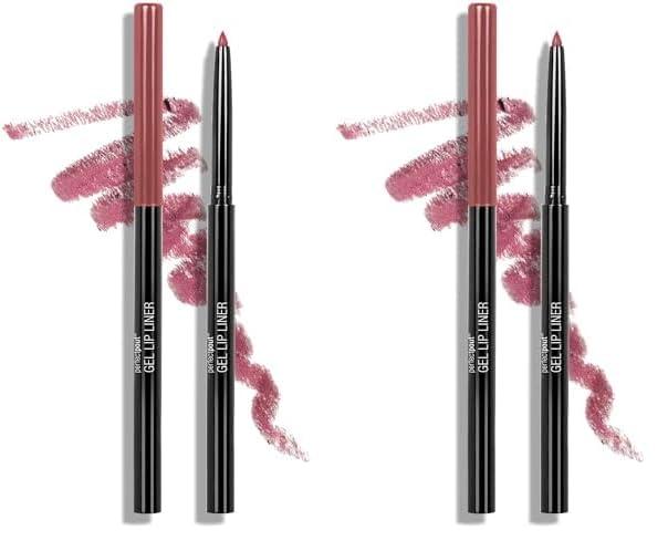 wet n wild wet n wild Lip Liner Perfect Pout Matte Retractable Gel Lip Liner Pencil, Purple Lay Down the Mauves (Pack of 2)