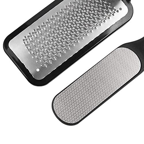 Sucica Sucica 2PCS Foot File, Premium Stainless Steel Foot Rasp File Callus Remover Professional Foot Scrubber - Colossal Foot Rasp and Dual Sided Foot File, Black