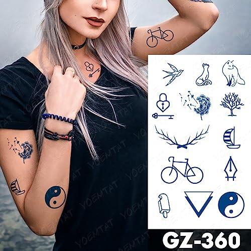 Generic Semi-Permanent Waterproof Temporary Tattoo Sticker Flowers Genipin Herbal Juice Lasting Ink Cute Finger Arm Tatoo Body Art