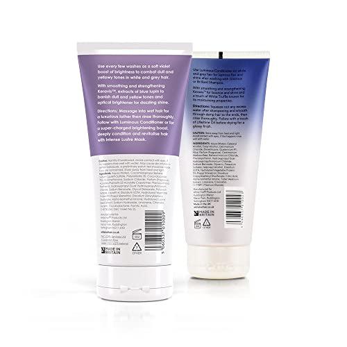 White Hot White Hot Brighten Duo: Brilliant Shampoo & Luminous Conditioner 200ml, lights up white & grey hair, banishes brassy tones, purple shampoo