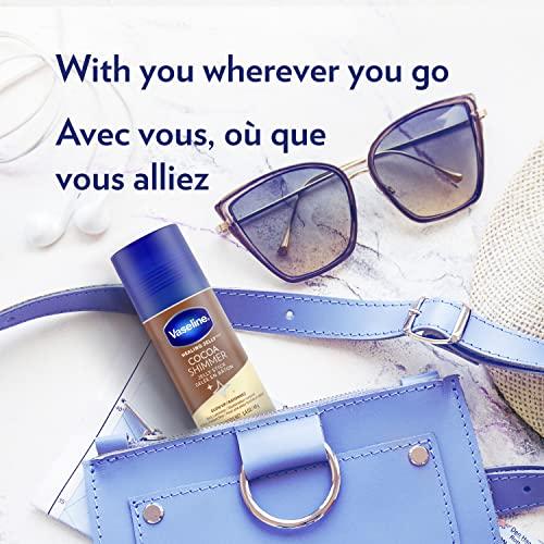 Vaseline Vaseline Rich Moisturizing Healing Jelly Cocoa Butter, 13 oz Bundled with Cocoa Shimmer Stick, 1.4 oz. Provides Radiant and Shimmering Moisturized Skin with Pleasant Scent