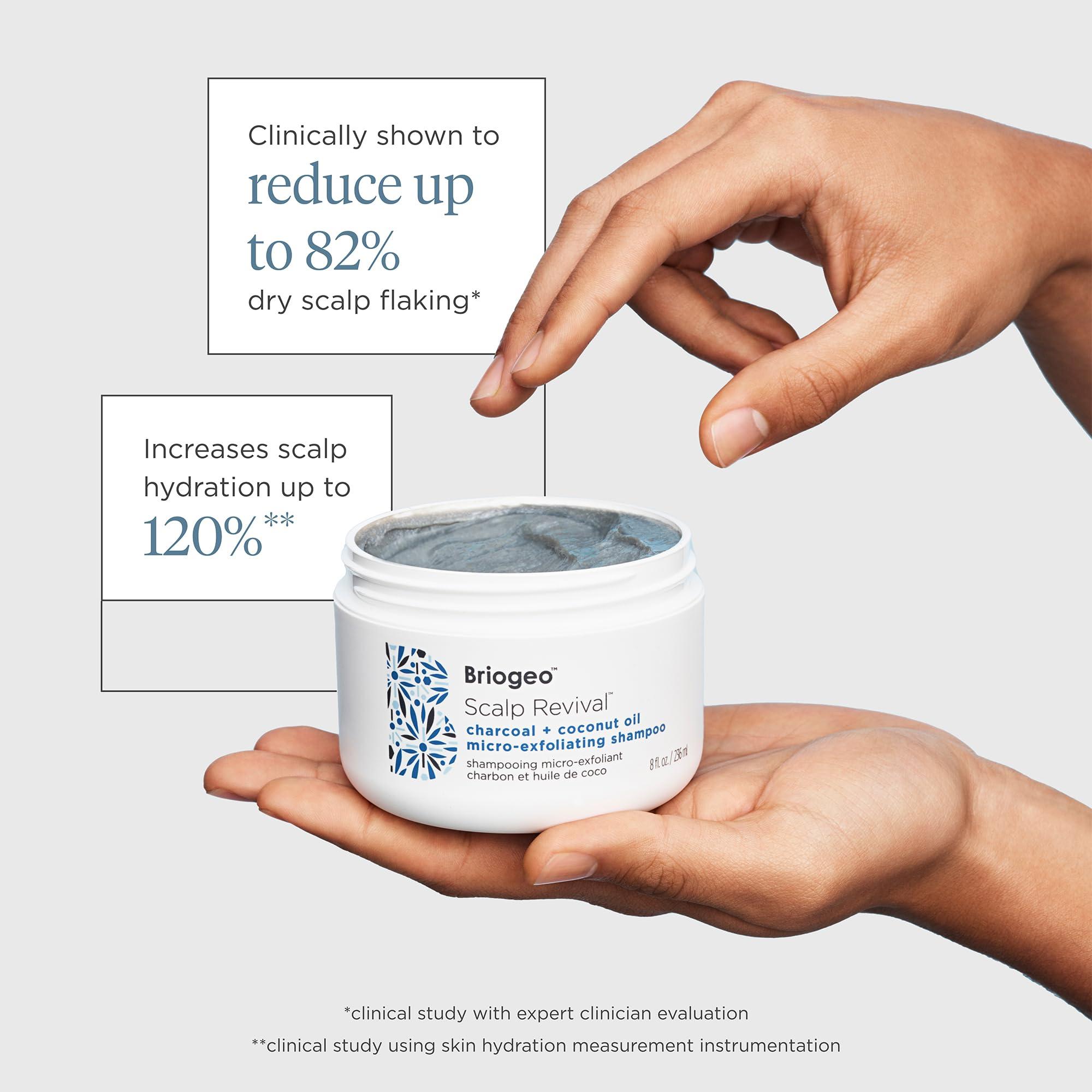 Briogeo Briogeo Scalp Revival Charcoal + Coconut Oil Micro-Exfoliating Shampoo, Treatment for Dry & Itchy Scalp, Clarifying Shampoo for Build Up, Scalp Scrub for Oily Scalp, Vegan, Cruelty-Free, 8 fl oz