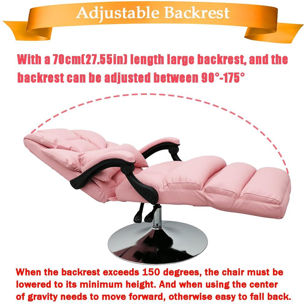 EQCOTWEA EQCOTWEA Beauty Bed Chair Pink Facial Bed Spa Table Salon Chair 360 Degree Rotating Air Pressure Lifting Adjustable Salon Massage Bed Chair for Beauty &Home Office Chair Load Capacity 275LB