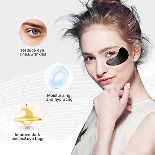 Permotary Permotary 30 Pairs Gel Collagen Eye Pads,Crystal Collagen Under Eye Mask for Moisturizing,Reducing Fine Lines&Dark Circles& Puffy Eyes Under Eye Patch for Women Men, Black