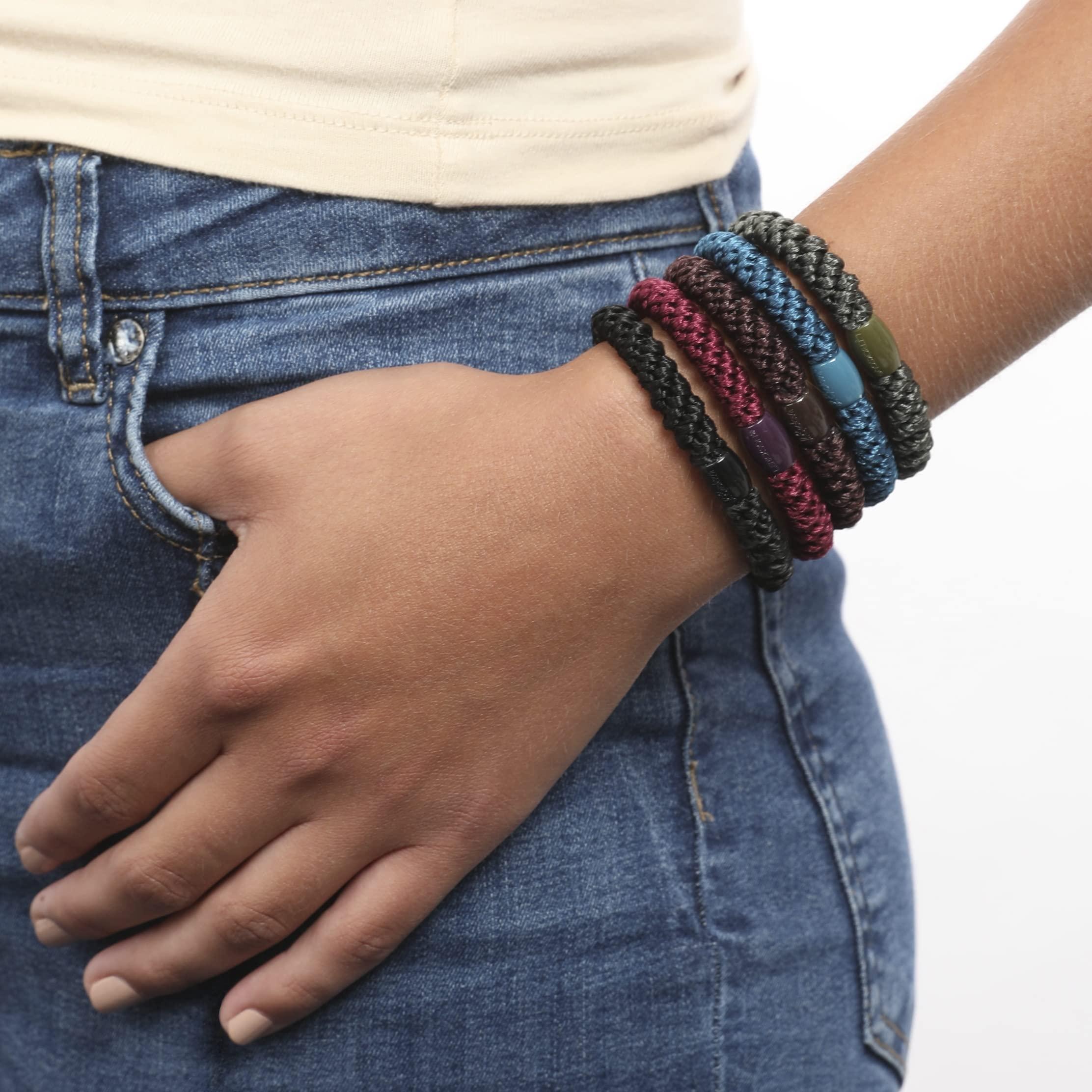 L. Erickson L. Erickson U.S.A. Hair Ties, 8 Count - Grab & Go Ponytail Holders - White Chocolate - Hair Ties No Damage - Beige, White, Brown Color - Set of 8 Hair Accessories for Women