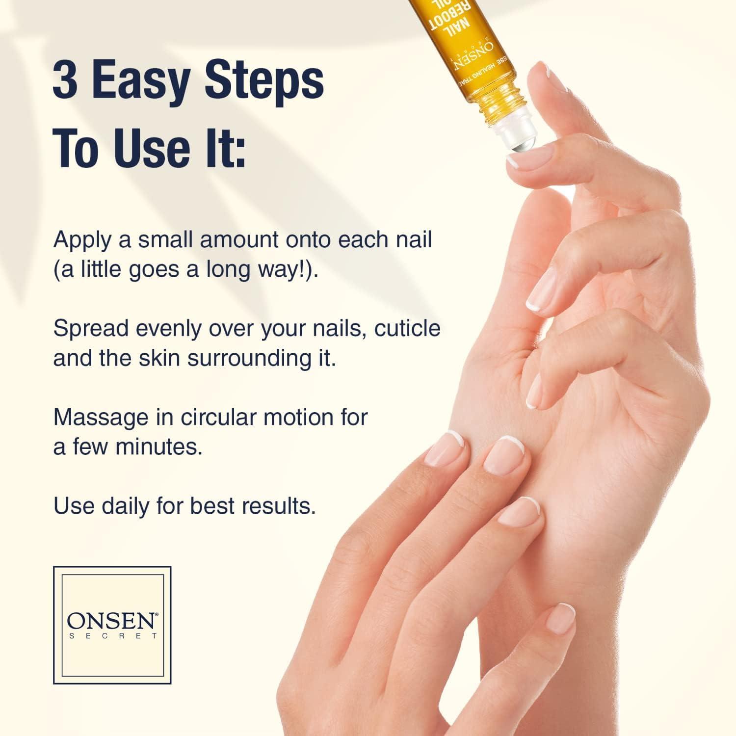 Onsen Secret Onsen Secret Nail Reboot Duo - Treatment for Damaged Nails - Natural Nail Care & Cuticle Repair - Visible Results For Perfect Nails, Cuticle Conditioner Cream 15ml & Nail Reboot Oil 10ml