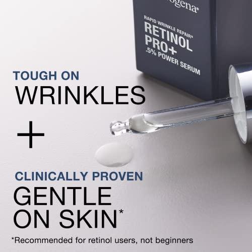 Neutrogena Neutrogena Anti-Aging Rapid Wrinkle Repair Retinol Regenerating Cream, 0.5 Oz Mini, & Neutrogena Anti-Aging Rapid Wrinkle Repair Retinol Pro+ 0.5% Power Serum, Travel Size 1 Fl. Oz