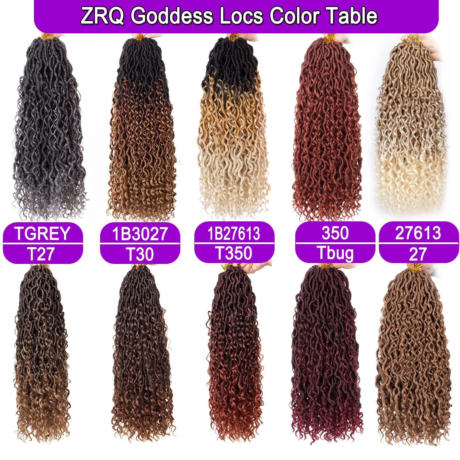 ZRQ ZRQ 8 Packs 613 Goddess Locs Crochet Hair 24 Inch Blonde River Locs Croceht Braids, Pre Looped Long Bohemian Locs Boho Style Hipple Locs With Curly Ends 613#