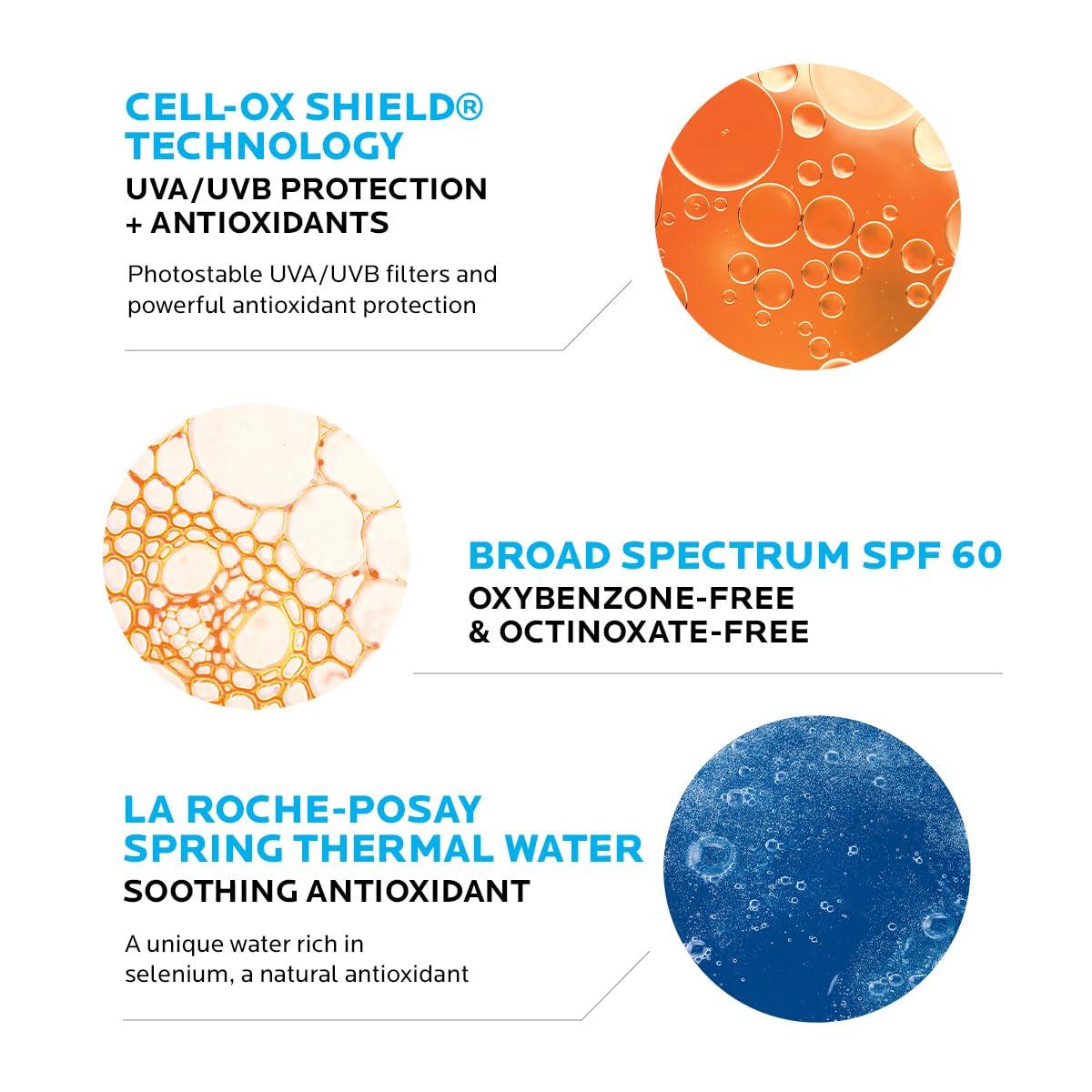 La Roche-Posay La Roche-Posay Anthelios Melt-In Milk Sunscreen SPF 60, Sunscreen For Body & Face, Broad Spectrum SPF + Antioxidants, Oil Free, Lightweight & Fast Absorbing, Oxybenzone Free