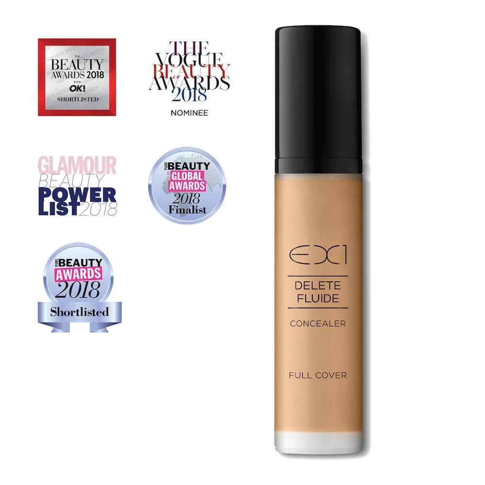 EX1 Cosmetics EX1 Cosmetics Delete Fluide Full Coverage Liquid Concealer Makeup Shade 4.0- Vegan, Oil free with Ultra-Blendable Formula for Seamless Finish