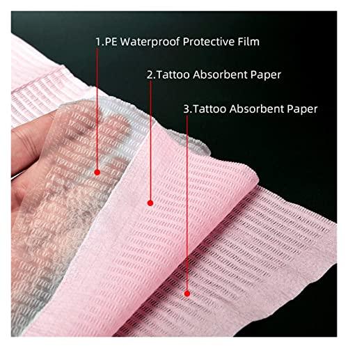 PJRYC 125 Pcs Disposable Tattoo Cover, Dental Paper, Dental Bibs, Waterproof Multi-Layer Scarf Bibs 13 * 18" (Color : 125pcs-Blue)