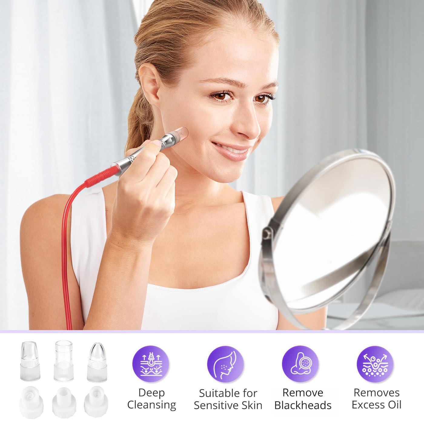 UNOISETION UNOISETION Diamond Microdermabrasion Machine, 4 in 1 Professional Dermabrasion Facial Machine with LED Display and Silicone Tips, Home Use Facial Skin Care Equipment