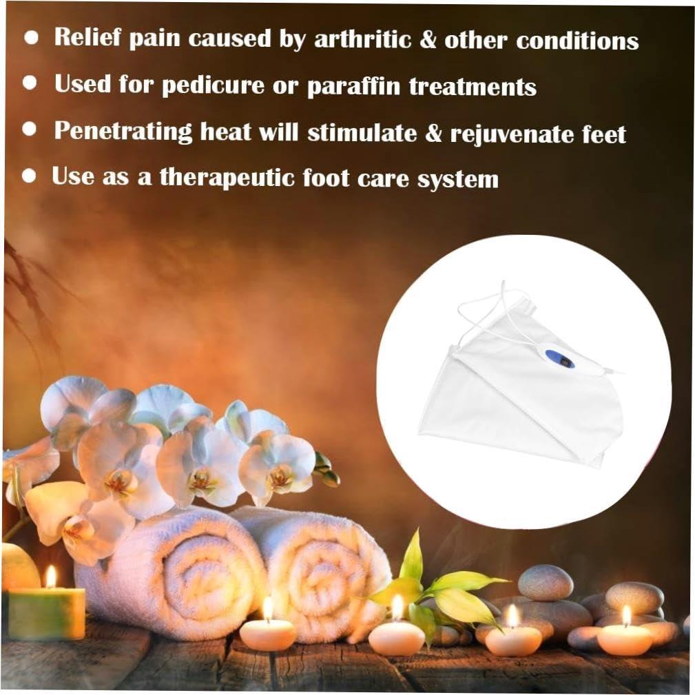 FOPEAS Electric Heated Mitts for Hand & Foot Care - Professional Paraffin Wax Treatment Gloves for Manicure SPA