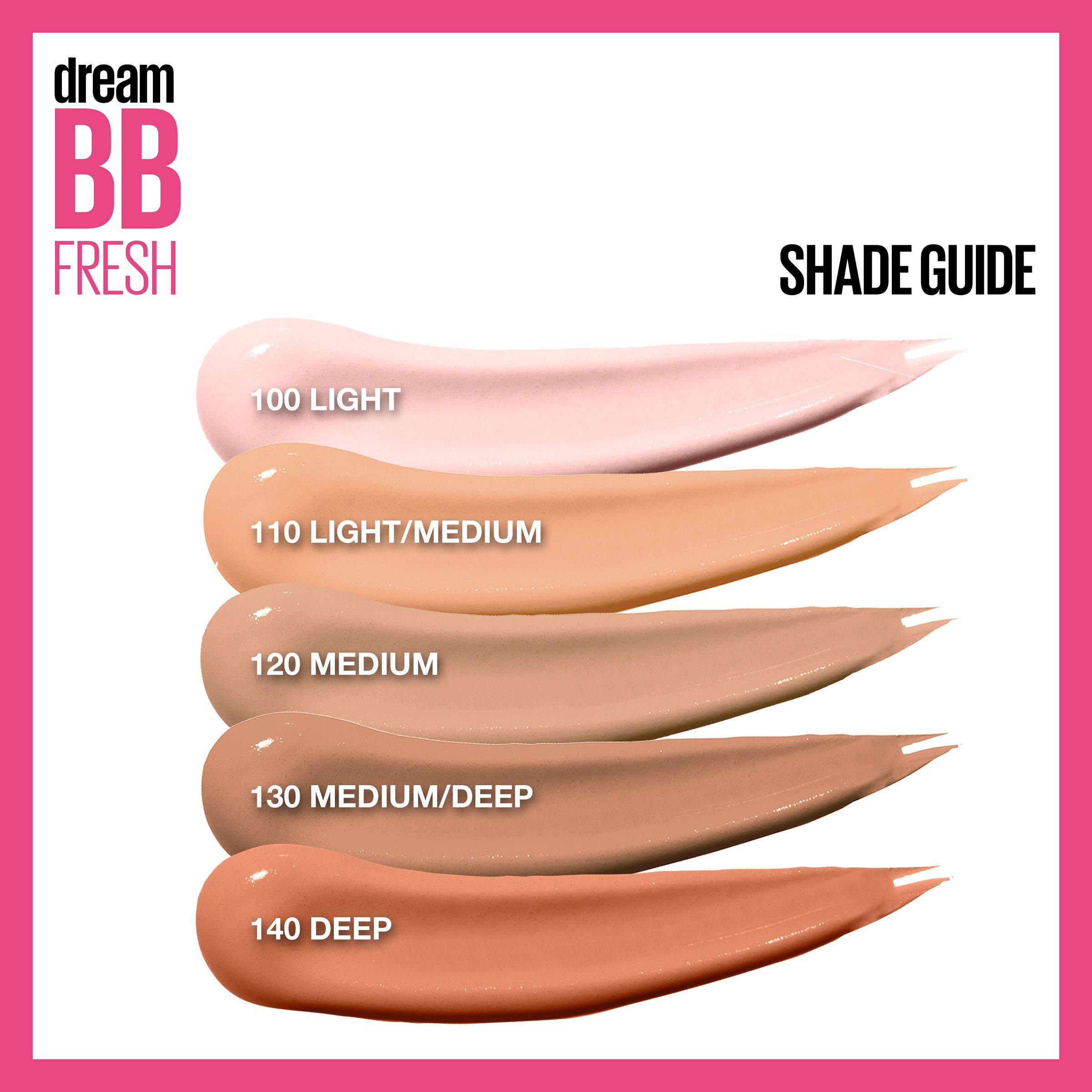 MAYBELLINE Maybelline Dream Fresh Skin Hydrating BB Cream, 8-in-1 Skin Perfecting Beauty Balm With Broad Spectrum Spf 30, Sheer Tint Coverage, Oil-Free, Deep, 1 Fl Oz