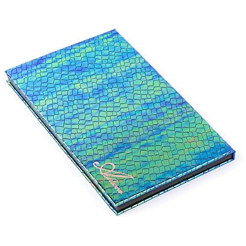 Allwon Allwon Magnetic Palette Mermaid Empty Makeup Palette with Mirror and 30Pcs Adhesive Empty Palette Metal Stickers for Eyeshadow Lipstick Blush Powder (Green)