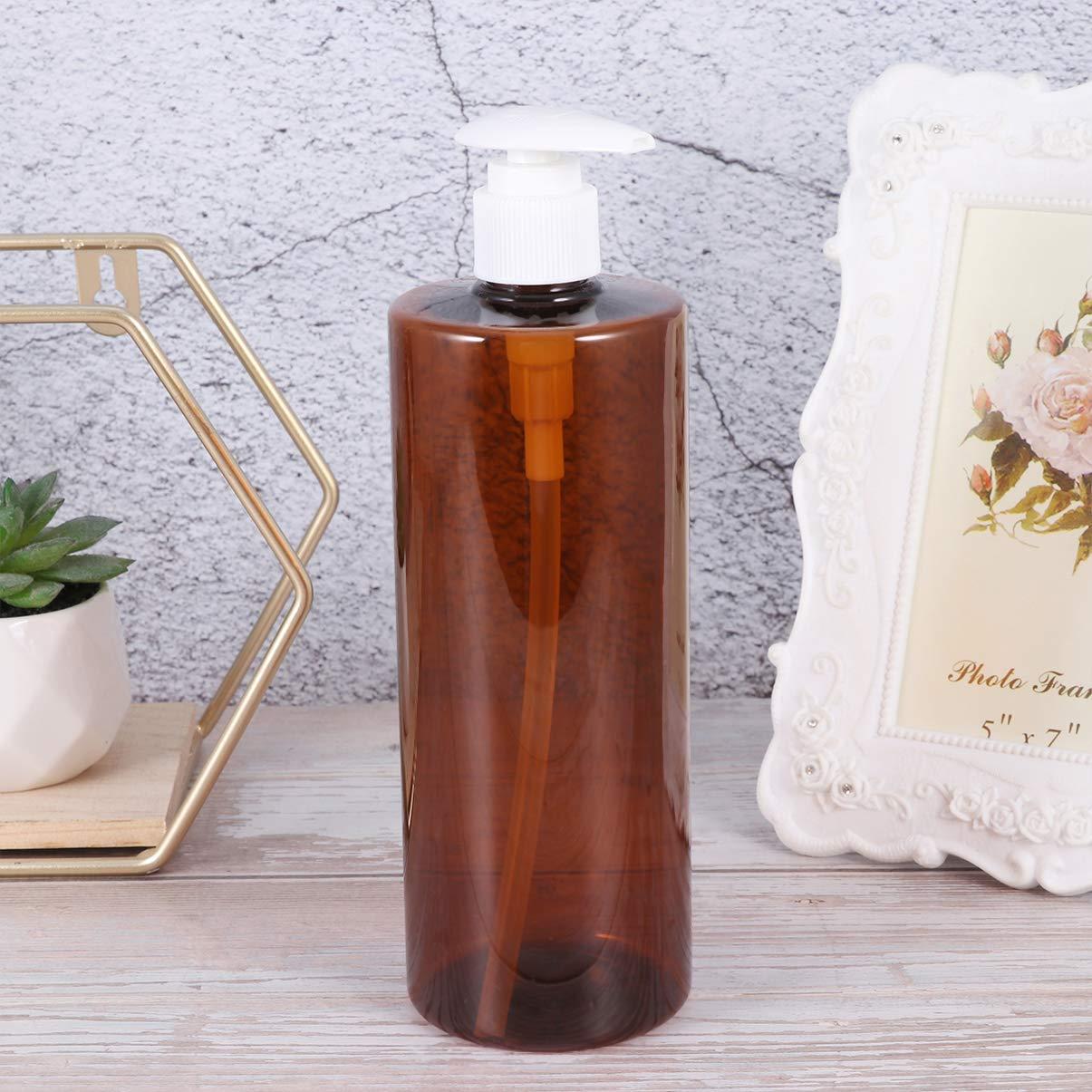 Beaupretty Beaupretty Brown Bottles 2pcs Shampoo Dispenser Liquid Bottle Shampoo Bottle Heart-Shaped Shampoo Bottles