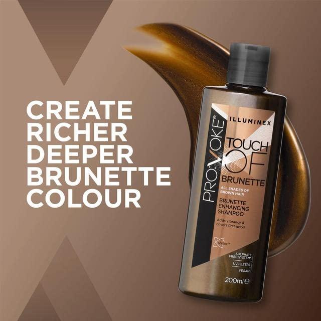 PRO:VOKE ProVoke Sulfate Free Shampoo and Conditioner Set – Brown Hair Toner for Brunette Blends Away First Greys