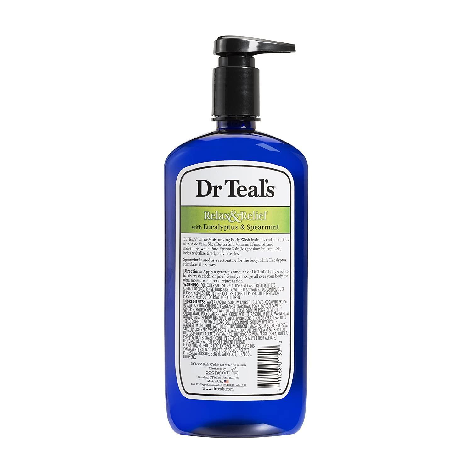 Dr Teal's Dr Teal's Body Wash, Relax & Relief with Eucalyptus & Spearmint 24 oz (Pack of 5)
