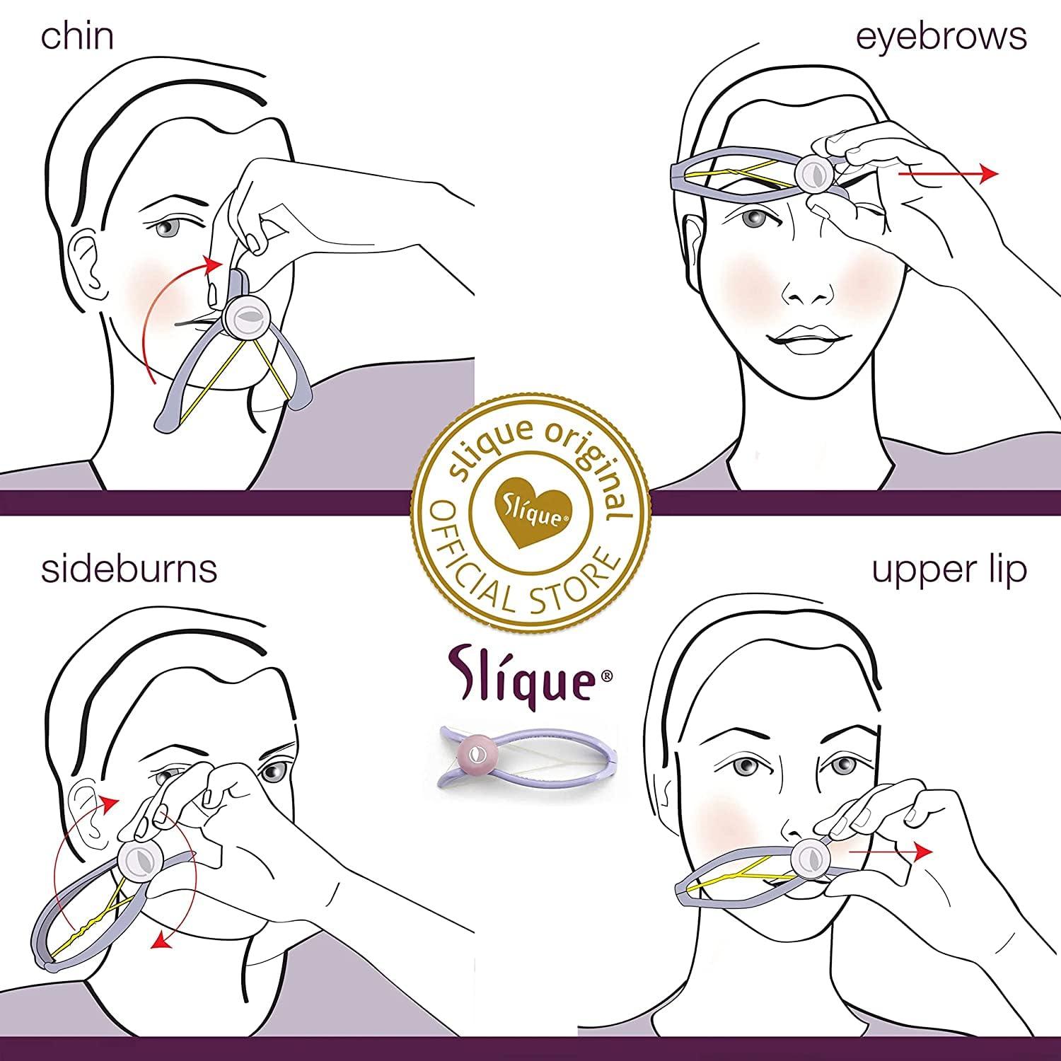 SLÍQUE Refill Hair Removal Threads for Slique DIY Facial Hair Removal Device (50)