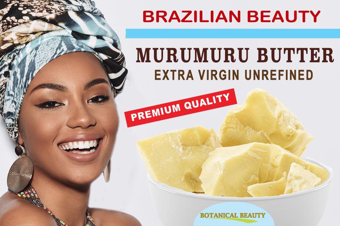Botanical Beauty Botanical Beauty MURUMURU BUTTER Astrocaryum murumuru 100% Pure Natural, Unrefined, RAW, Virgin. Natural Skin Moisturizer Vegan for Face, Skin, Body, Hair, Lips, Nails, Lotions, Cream 8.46 oz 240 gr