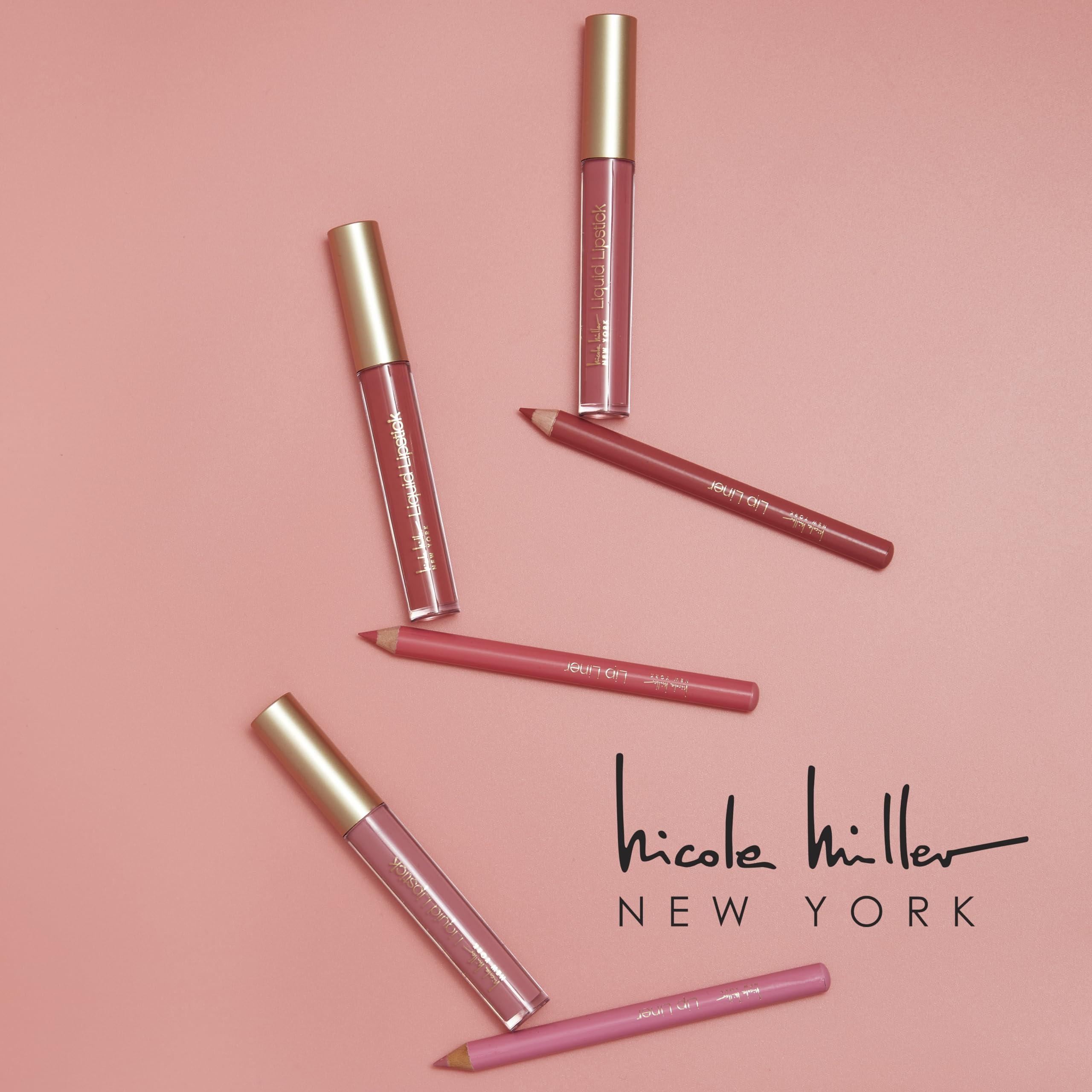 Nicole Miller New York Nicole Miller Liquid Lipstick & Liner Collection | 6 Piece Set | 3 Liquid Lipsticks & 3 Lip Liners in Various Shades for Stunning, Long-lasting