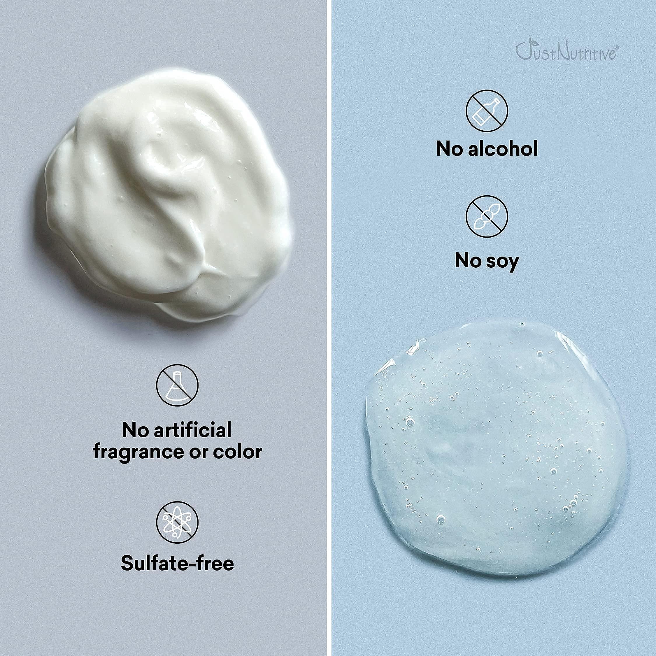 Just Nutritive Just Nutritive Gray Hair Shampoo and Conditioner Set for Gray Hair Kit, Natural Shampoo and Conditioner for Gray Hair Bundle, 16 oz Each Product