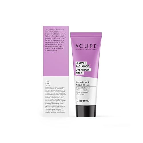 Acure Acure Revived Radiance Overnight Mask, for Fine Lines, Wrinkles & to Restore Overall Radiance to Tired Lackluster Skin, 1.7 Fl Oz