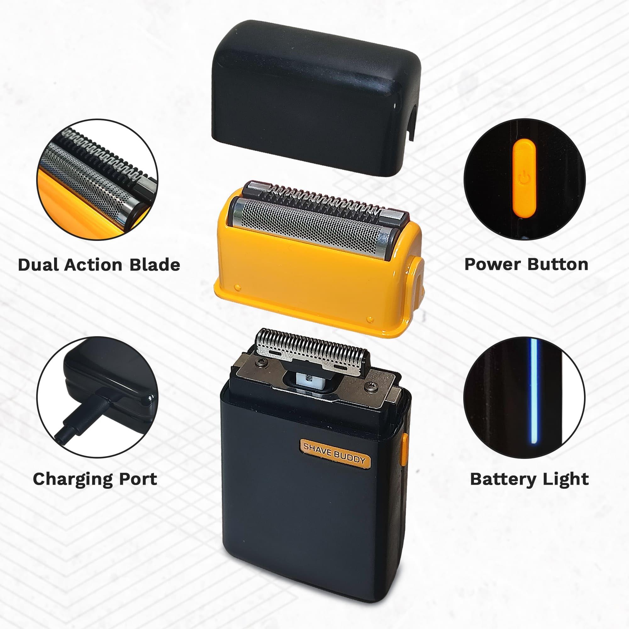 The Cut Buddy Shave Buddy, Compact Foil Electric Shaver for Face & Body, Maintains 5 O'Clock Shadow, Lightweight & Water Resistant, 1 Count