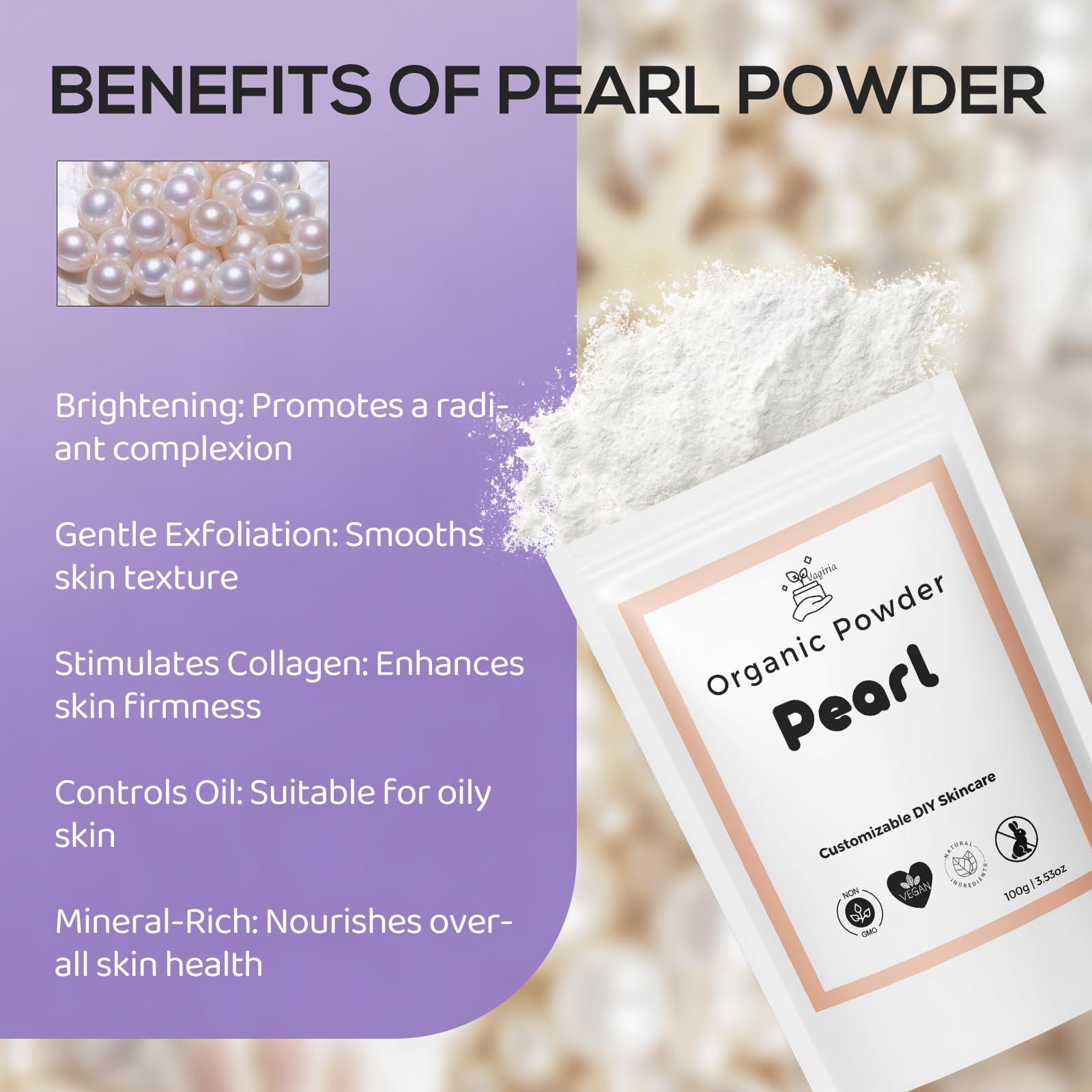 Vagiria Freshwater Pearl Powder for DIY Skincare - 100% Natural and Radiance-Boosting