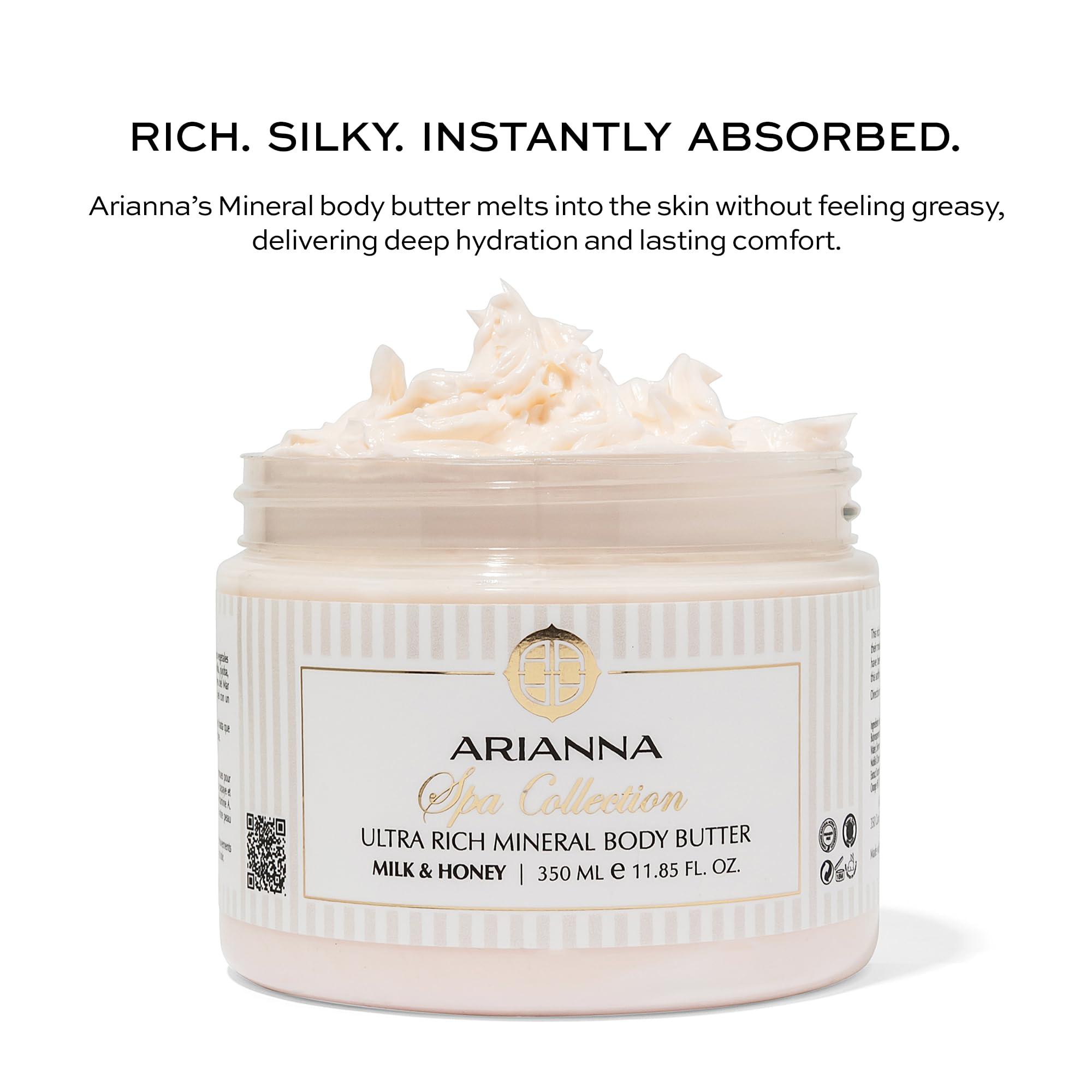 ARIANNA ARIANNA-SKINCARE Ultra Rich Mineral Body Butter Dead Sea Body Butter For Dry Skin Repair Rich Vegan Hydrating Moisturizer (Citrus & Forest Fruits)