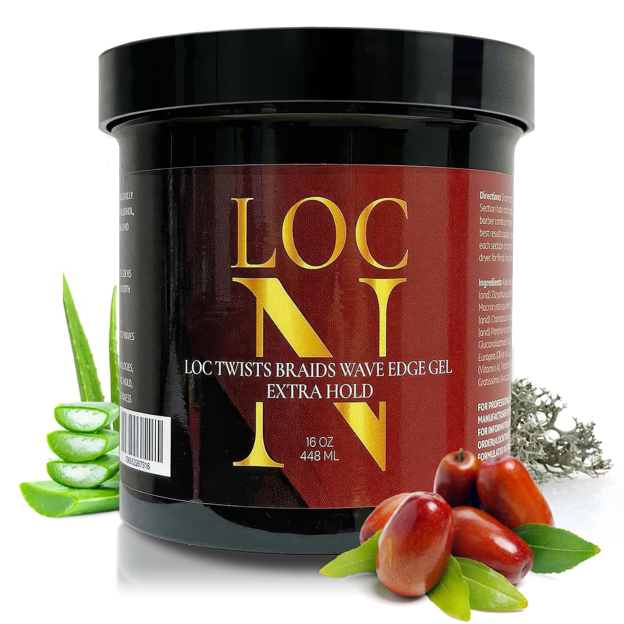 LOCN LOCN Twists Braids Wave Edge Gel, Extra Hold, 16 oz (448 ML)