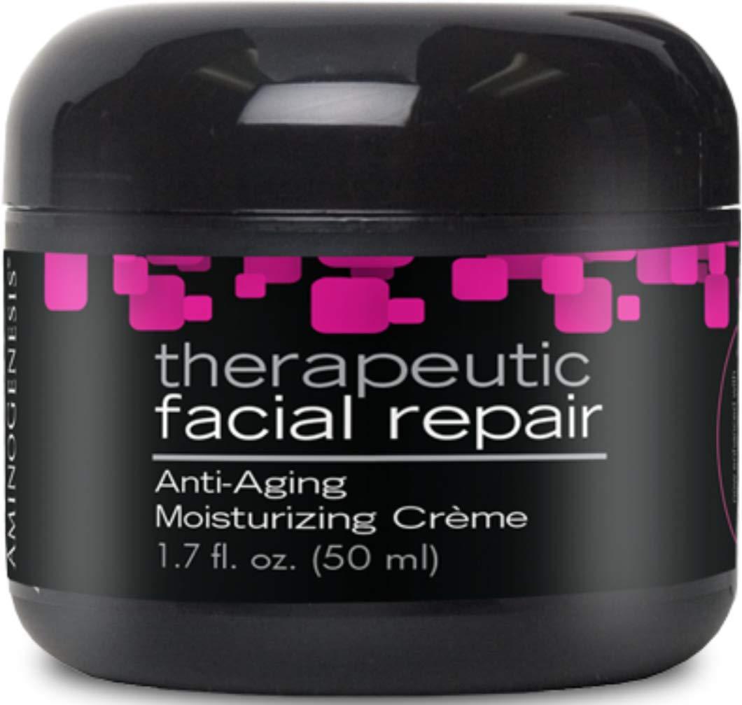 AminoGenesis AminoGenesis Therapeutic Facial Repair w/SYTHE'6 1.7 oz Anti Aging, Moisturizer, Peptide, Amino Acids, Collagen, Elastin, Wrinkle, Dark Spot, Dry, All Skin Type Cream, Skin Renewing