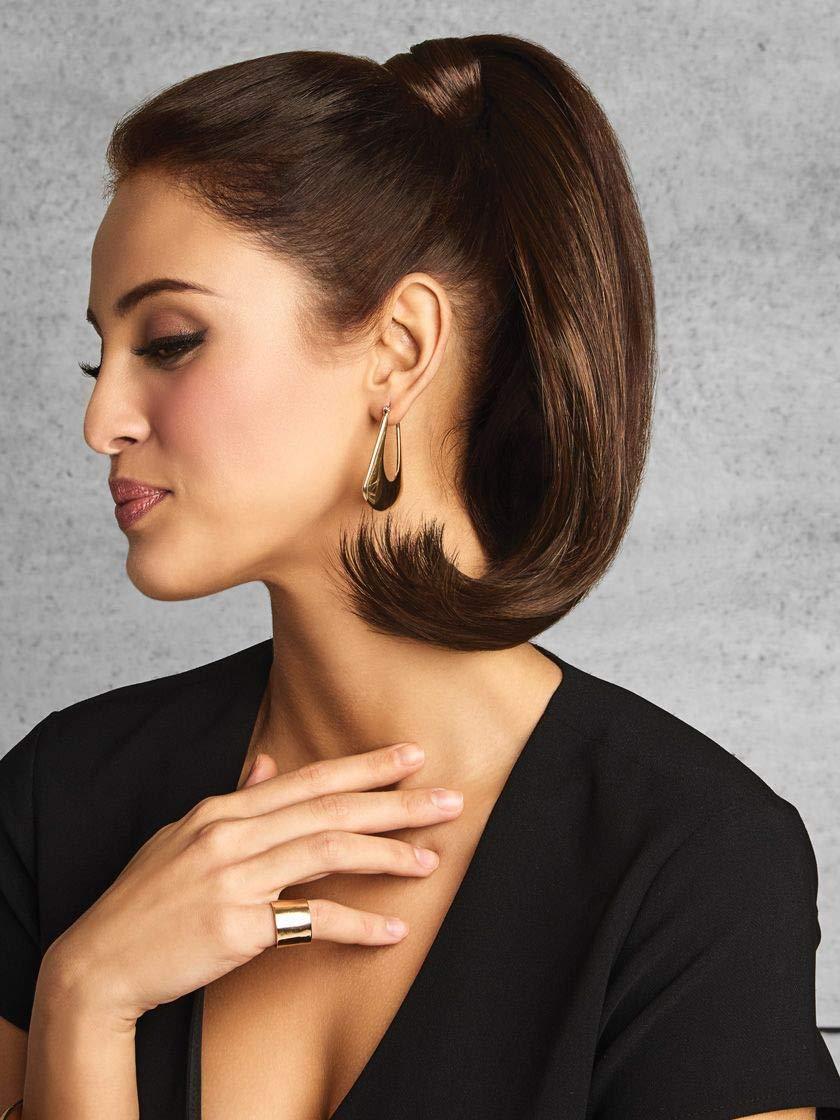 Hairdo & Maxwigs 12\" Simply Straight Pony Color R2 Ebony - Hairdo Wrap-Around Hook-and-Loop Attachment Ponytail Tru2Life 100% Heat Friendly Synthetic Braid or Curly Hairpiece Cola de Caballo Hairloss Booket