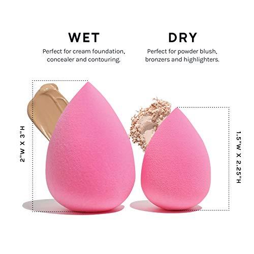 AOA STUDIO AOA Studio Collection makeup Sponge Set Latex Free and High-definition Set of 6 makeup Wonder blender For Powder Cream and Liquid, Super Soft Wonder Beauty Cosmetic