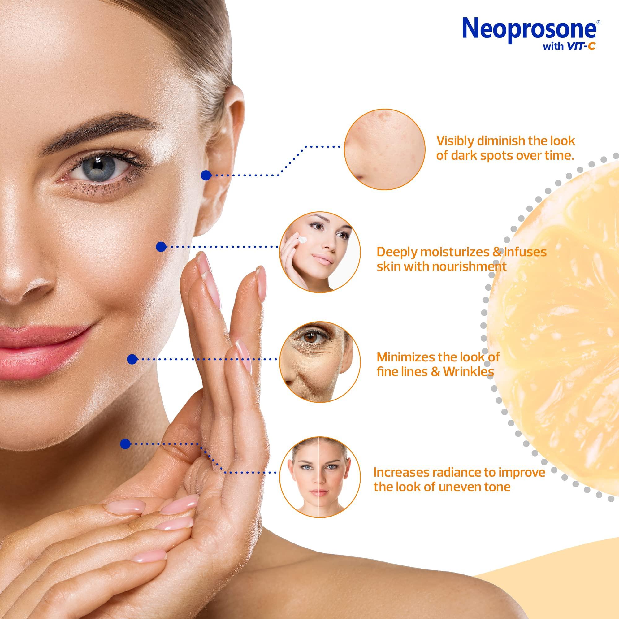 Neoprosone Neoprosone Skin Brightening Cream - 1.7 Fl oz / 50 ml - with Vitamin C and Alpha Arbutin Complex