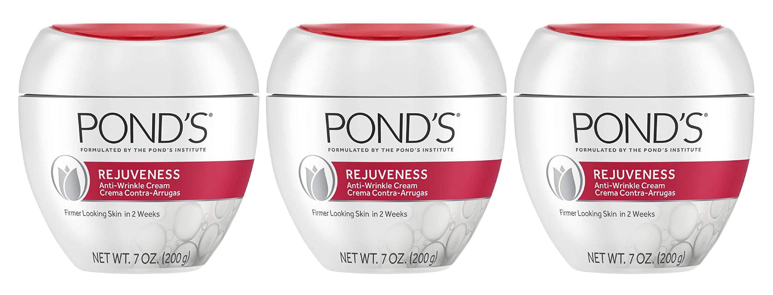 Pond's Ponds Rejuveness Anti-Wrinkle Cream 7 Ounce Jar (Pack of 3)