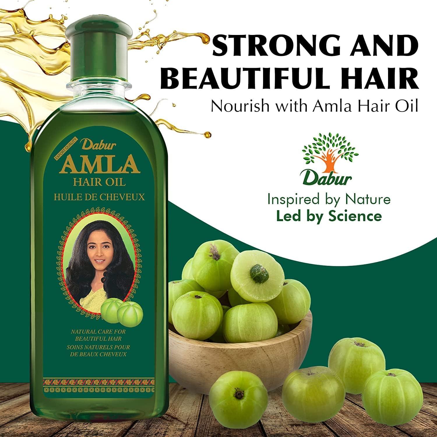 Vatika Naturals Dabur Natural Amla Hair Oil 180ml for Healthy Hair, Hydrated Scalp and Beautiful Hair - Vital Indian Hair Oil for Men and Women