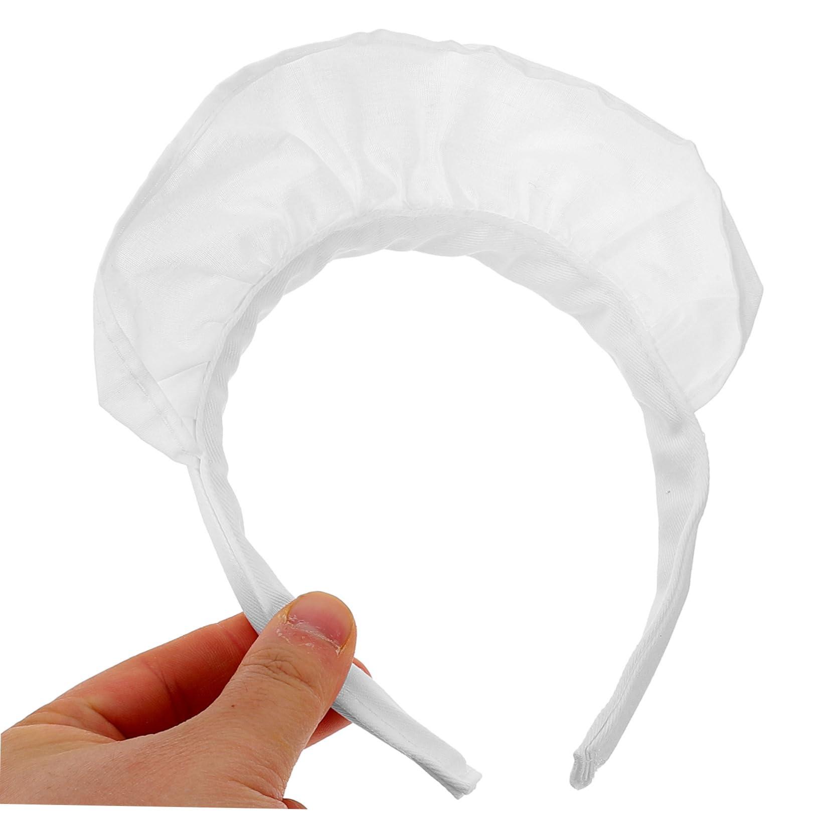 PLAFOPE PLAFOPE Head Ornaments for Women Maid Headband Hair Band Lace White Headpiece for Birthday Party Cosplay Party Headband