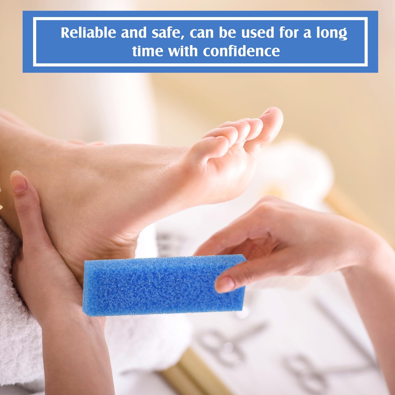 Batiyeer Batiyeer 100 Pcs Pumice Stone for Feet Scrubber Dead Skin Disposable Foot Pumice Foot Shower Scrubber Foot Scrubber for Heel Cuticle Callus Remover Bath Spa (Blue)