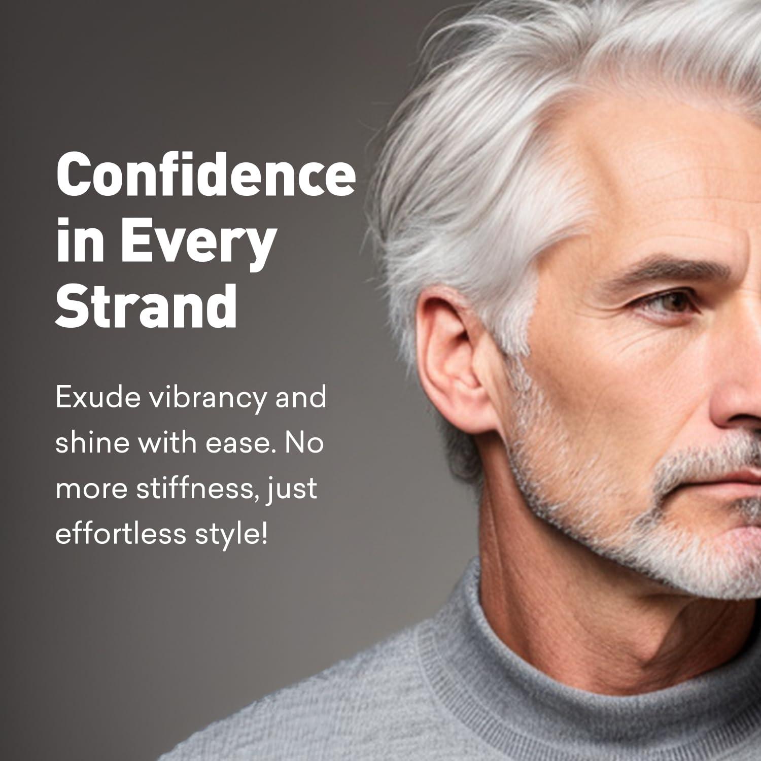 Just Nutritive Just Nutritive Men\'s Gray Hair Shampoo | Remove Yellowing or Brassy Tones with No Sulfates | Natural Ingredients | Gray Hair Treatment | 8 oz.