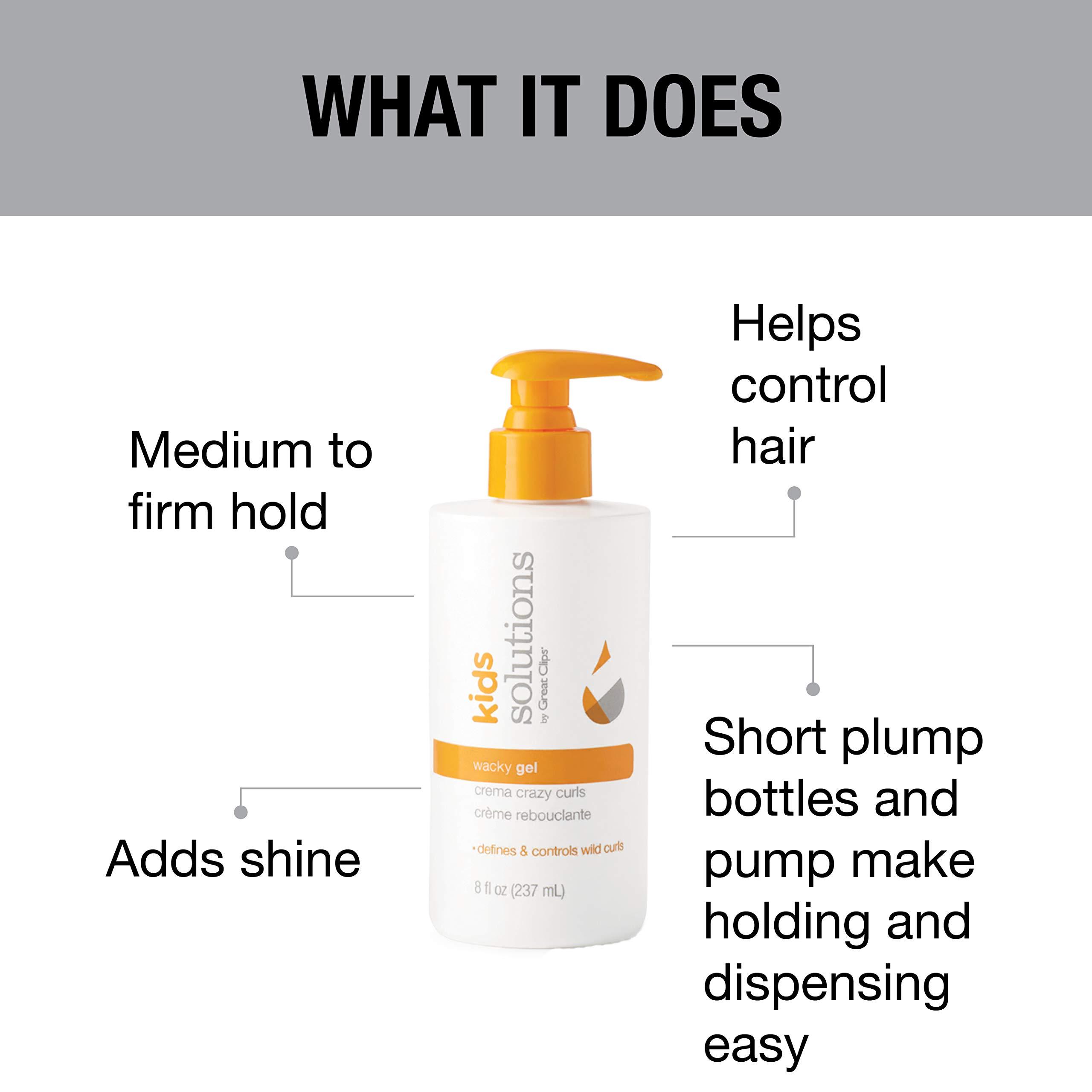 GREAT CLIPS GREAT CLIPS Solutions Kid\'s Wacky Gel, 8oz | Hair Gel Adds Structure & Shine | Recommended for Children Ages 4-10