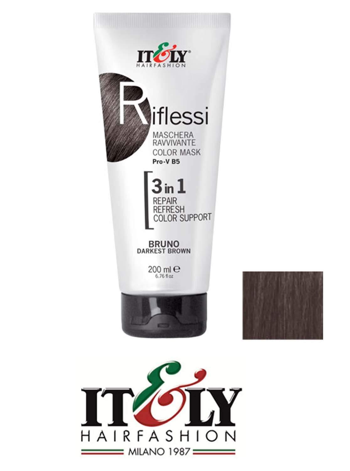 IT&LY Hair Fashion IT&LY ITLY RIFLESSI COLOR RENEWAL MASK MASQUE - 6.76oz DARKEST BROWN