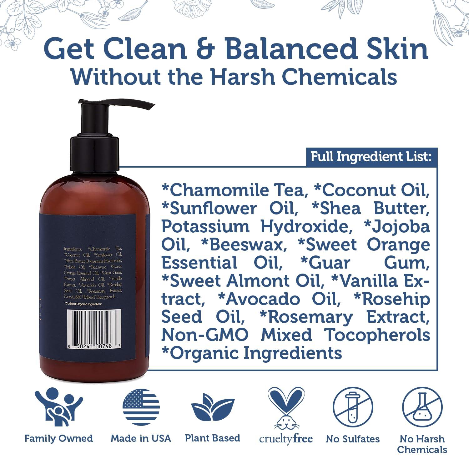 Era Organics Era Organics USDA Organic Men's Face Wash - Nourishing and Hydrating Facial and Body Cleanser for Smoother Skin