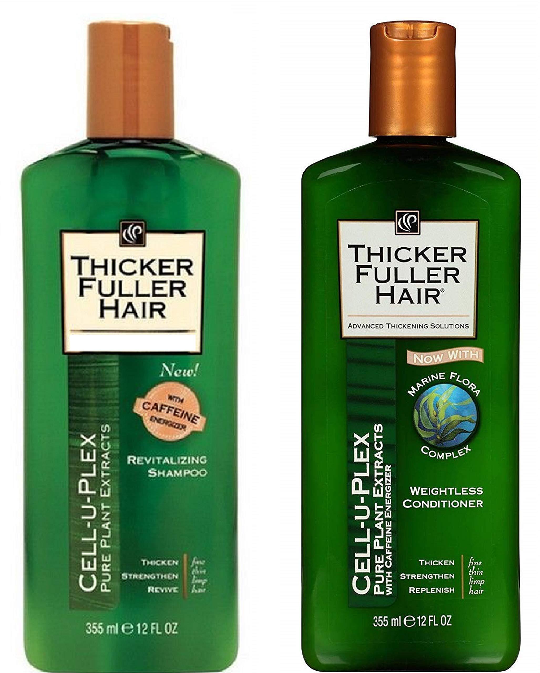 Thicker Fuller Hair Thicker Fuller Hair Duo Set, Revitalizing Shampoo & Weightless Conditioner, 12 Oz Bottles