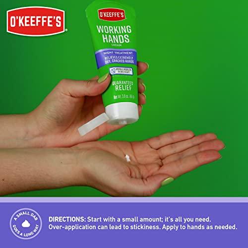 O'Keeffe's O'Keeffe's Working Hands Night Treatment Hand Cream, 3 oz Tube, (Pack of 1)
