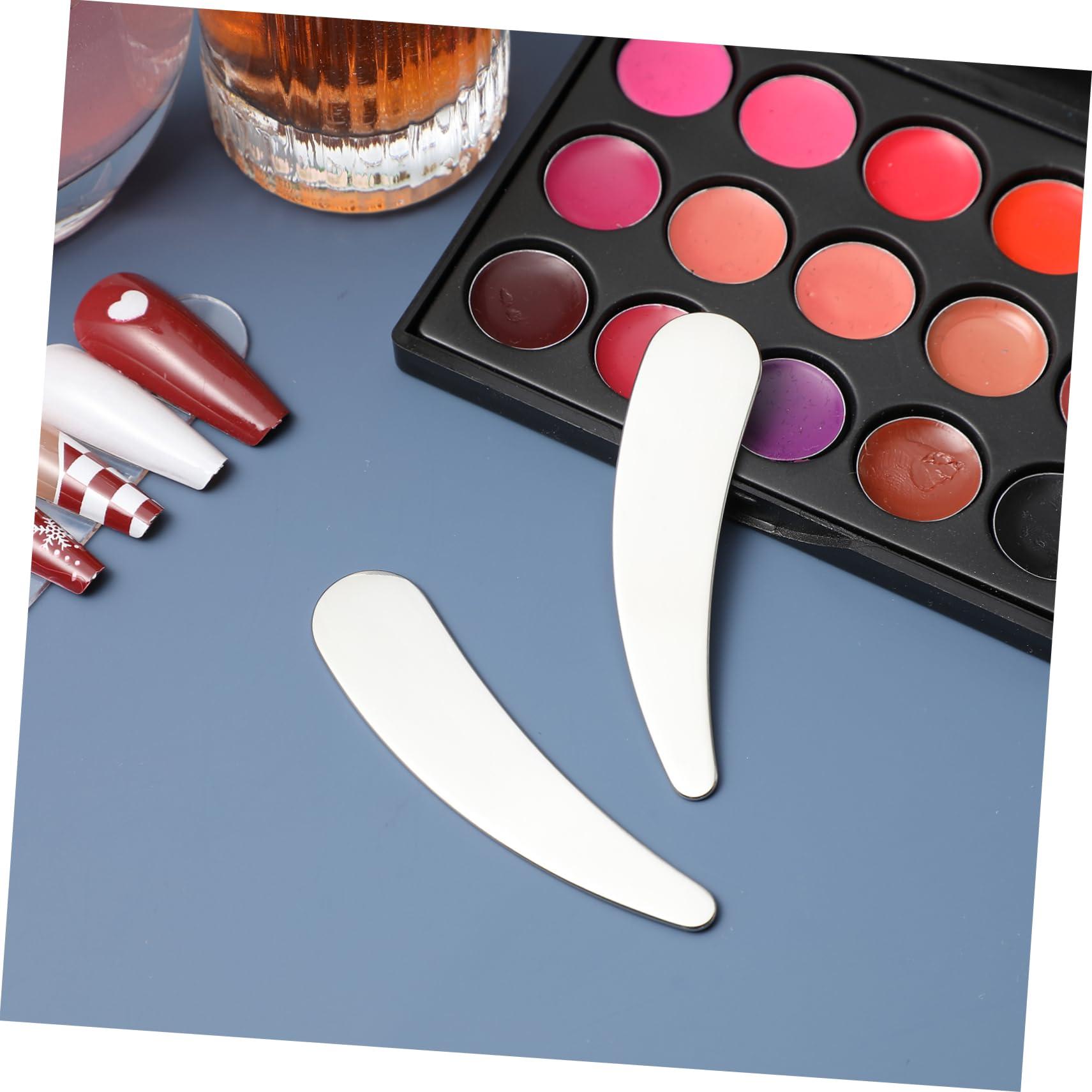SOESFOUFU SOESFOUFU Stainless Steel Makeup Spatula 2 in 1 Skincare Applicator Eye Cream Spatula Lotion Spatula Reusable Beauty Scoop for Skin Types