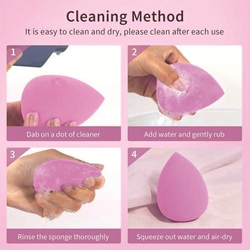 NinthAvenue Basics Makeup Sponge Blenders Sponges Egg Shaped Blending Sponge Foundation Applicator Cosmetic Sponges Makeup Sponges for Foundation, Liquid, Cream and Powder Blender (pingk,gourd)