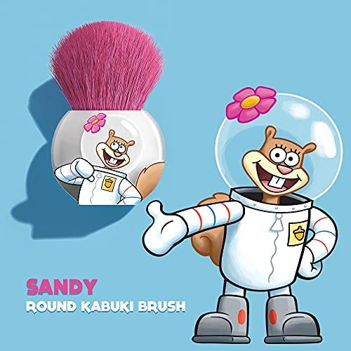 wet n wild Wet n Wild 1114237, Round Kabuki Brush SpongeBob Squarepants Makeup Tools Cheeks Round Foundation Brush, Sandy