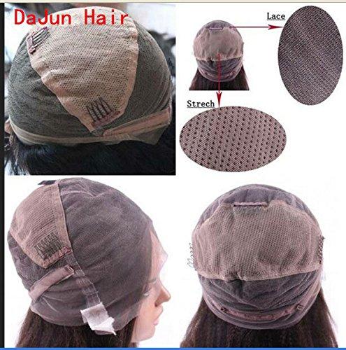 DaJun Beautiful 12" Human Hair Full Lace Wigs Woman's Wigs European Virgin Remy Human Hair Natural Straight Color #2 Dark Brown